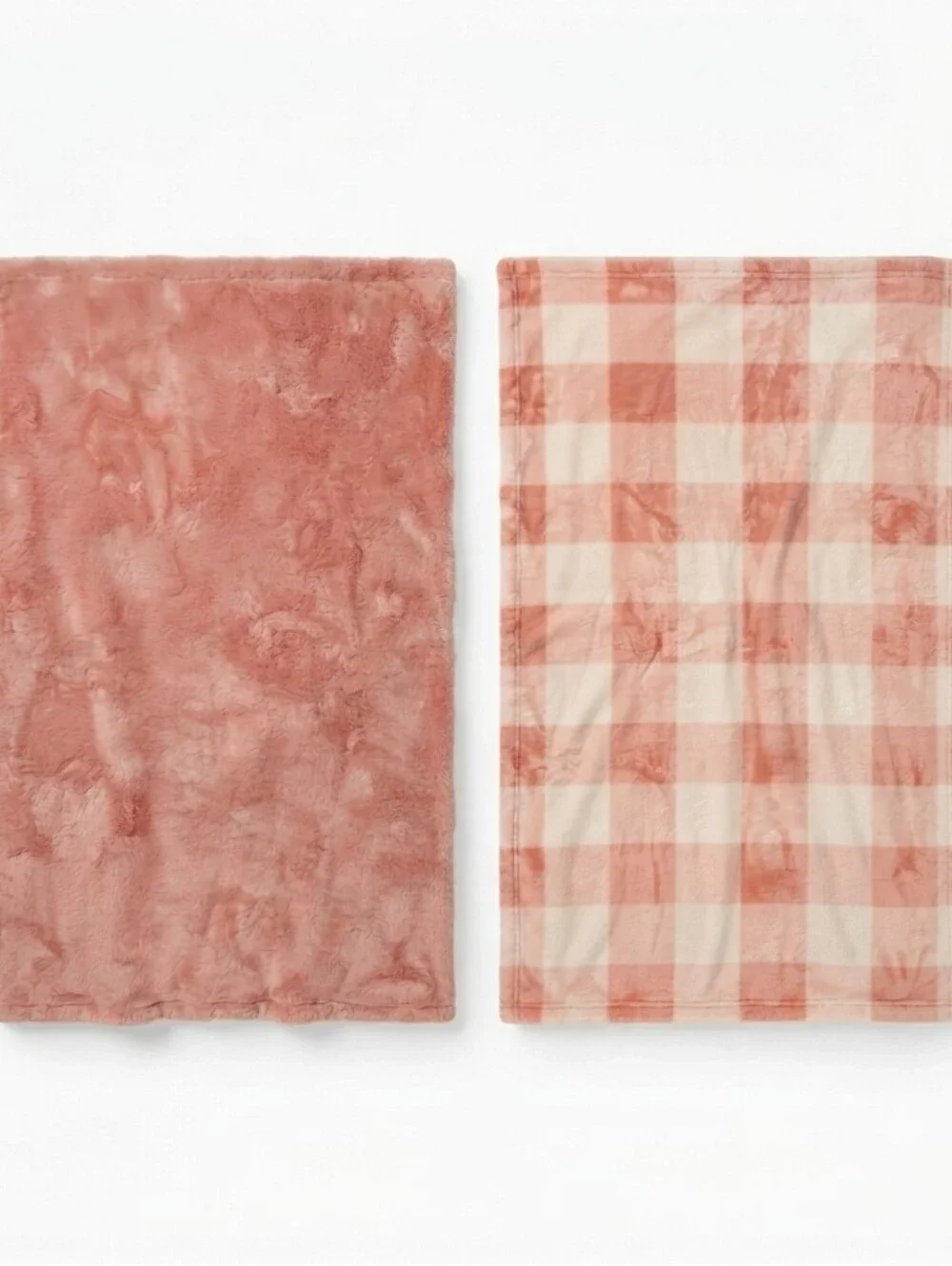 NWT Comfort Bay Soft Throw Blanket Bundle - Set of 2 (Pink)